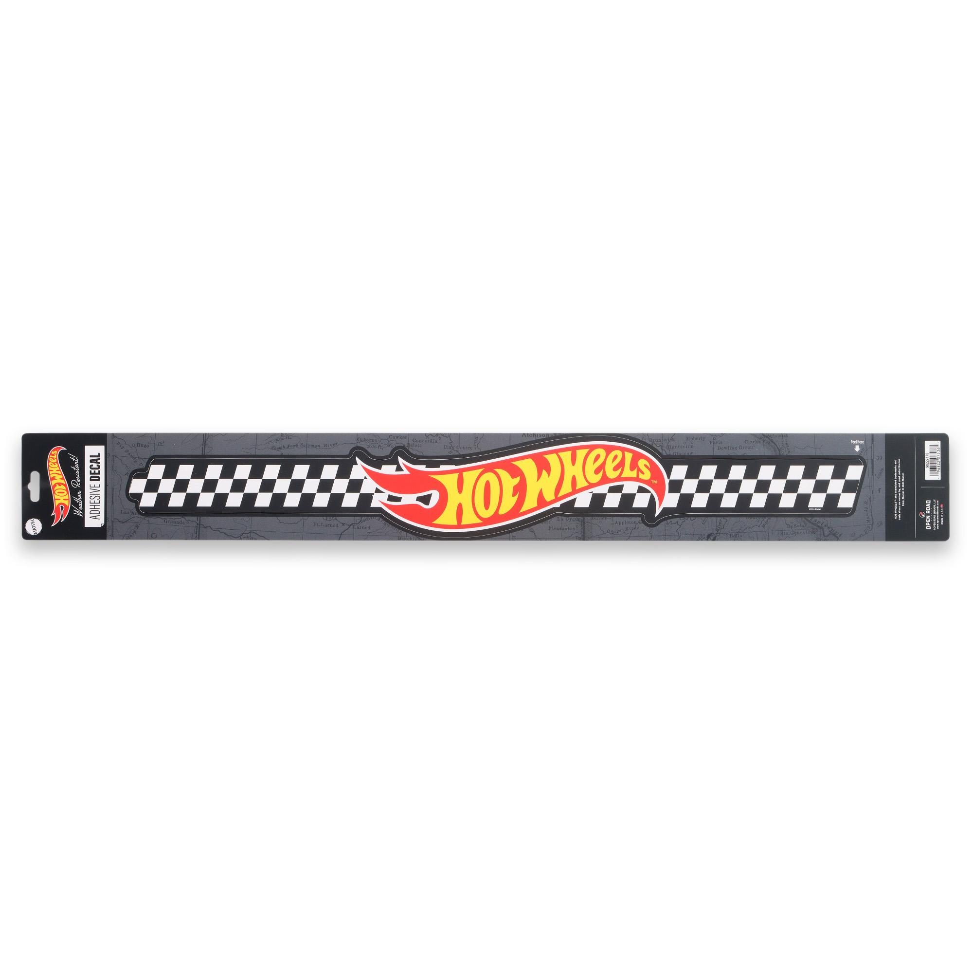 Hot Wheels Checkered Flag Long Adhesive Decal | Open Road Brands